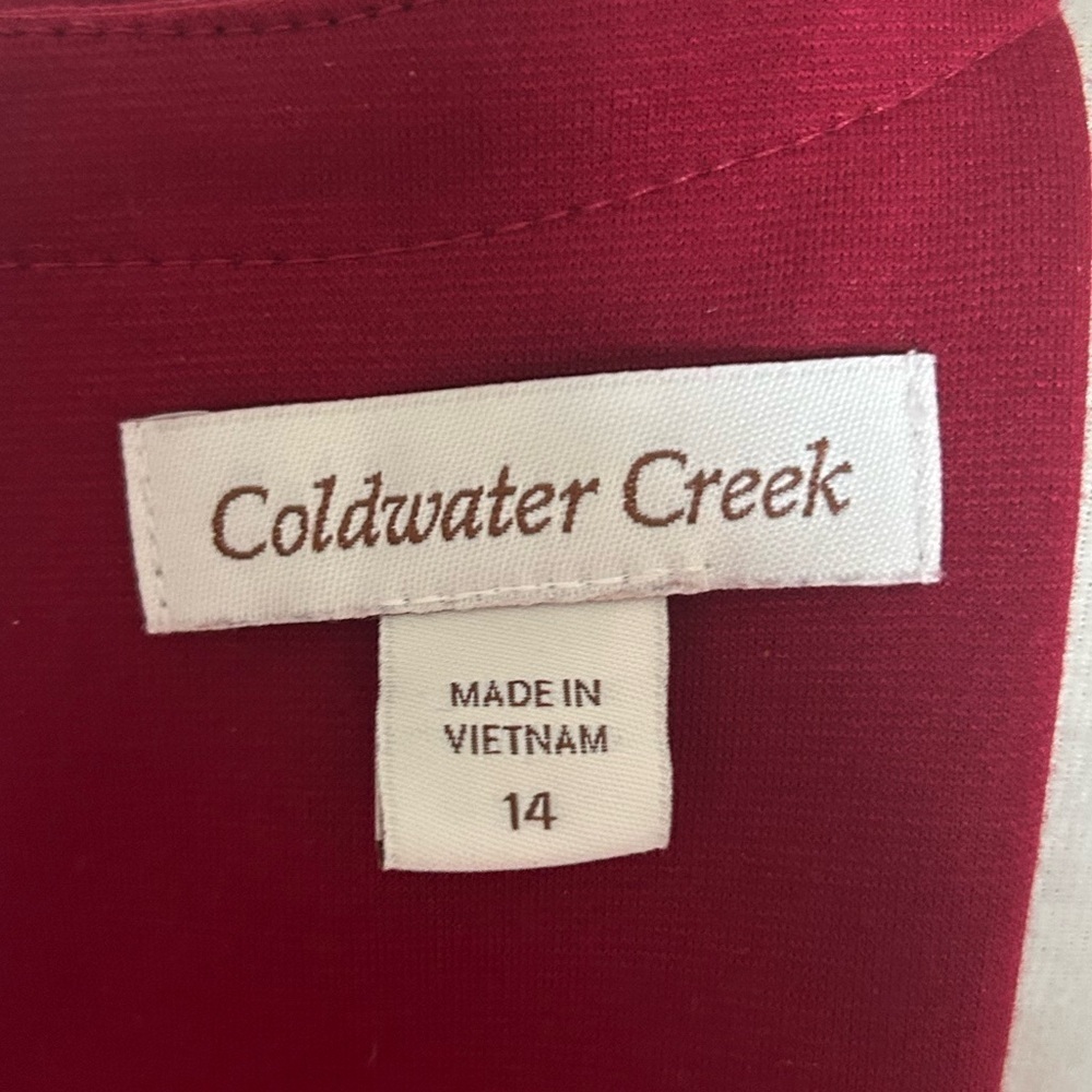 Coldwater Creek Red A-Line Midi Dress - Picture 7 of 9